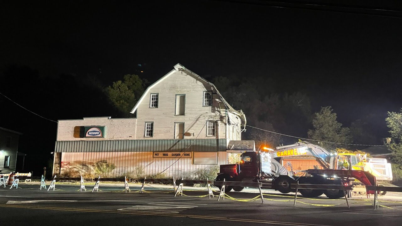 Former Agway building demolished Phillipsburg New Jersey